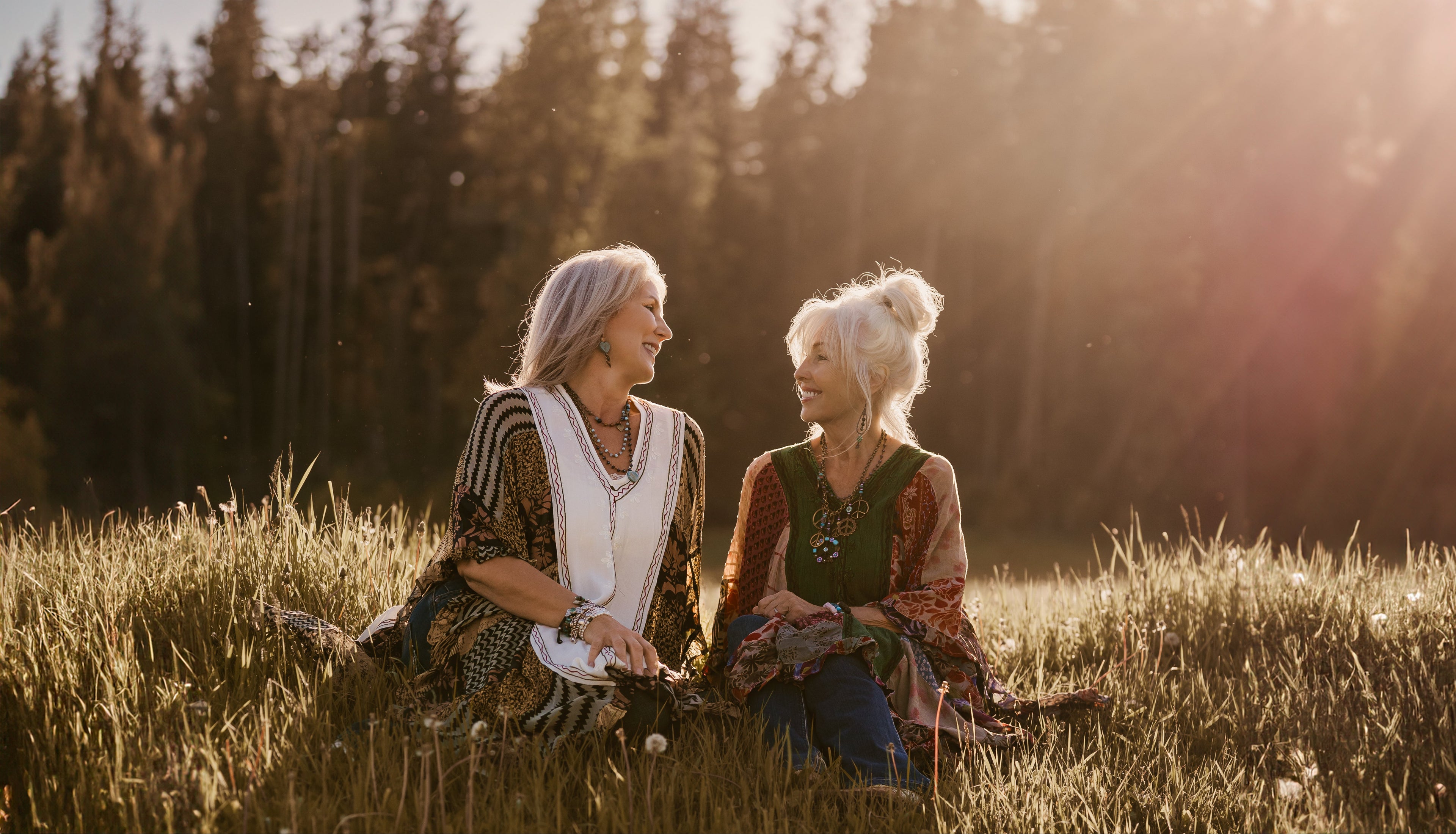 Shae and Maureen from Bohemia Store wearing Bohemian clothing