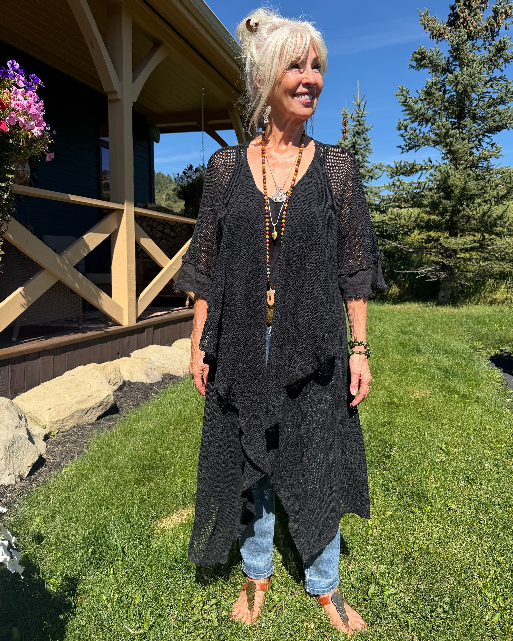 Bohemian Soul Mesh Duster