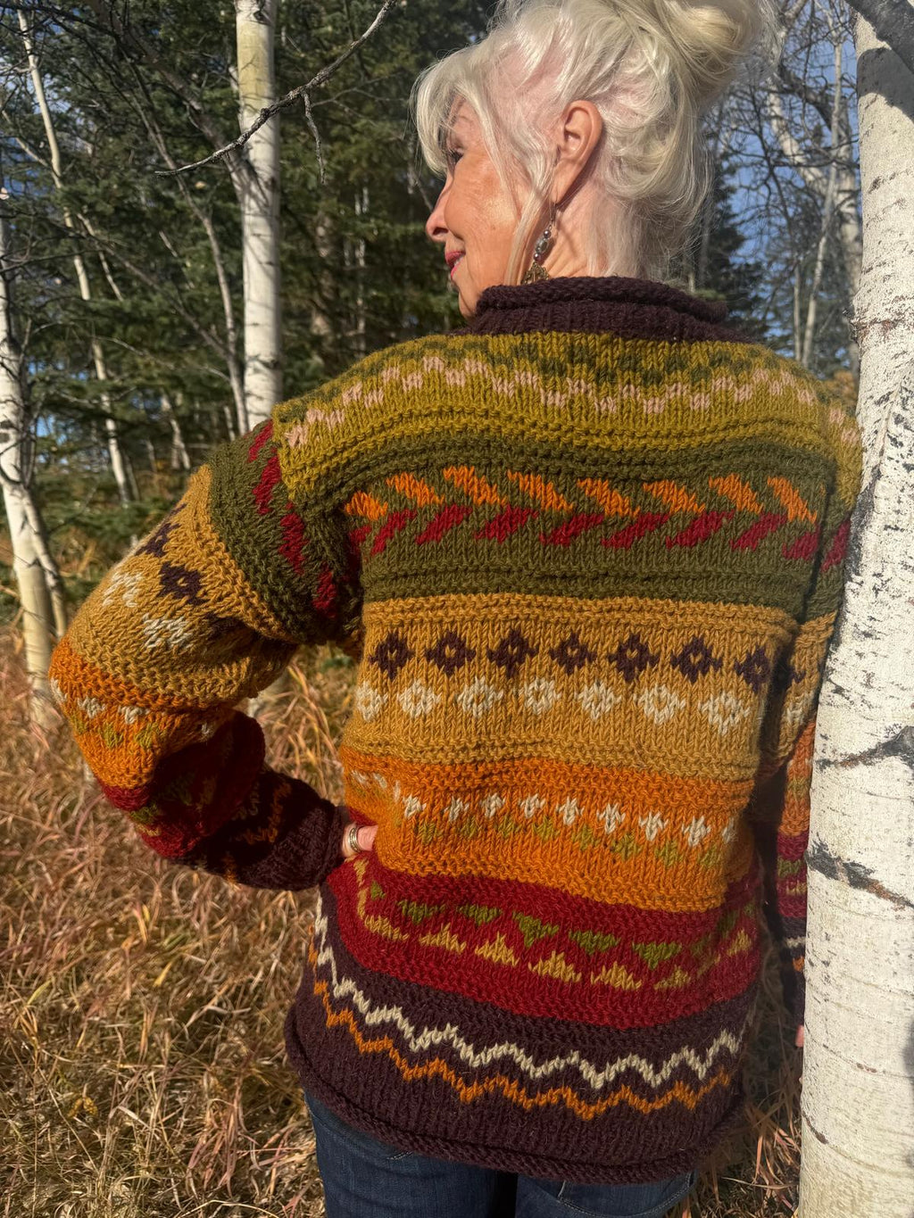 Hand Knit Boho Wool Sweater
