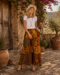 Moonflower Patchwork Flare Pant
