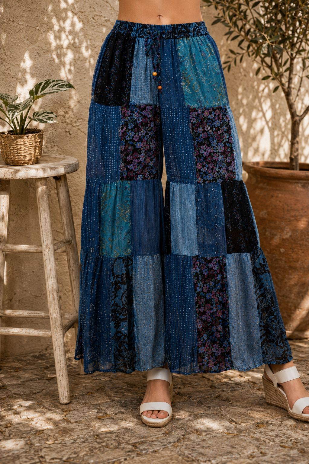 Moonflower Patchwork Flare Pant