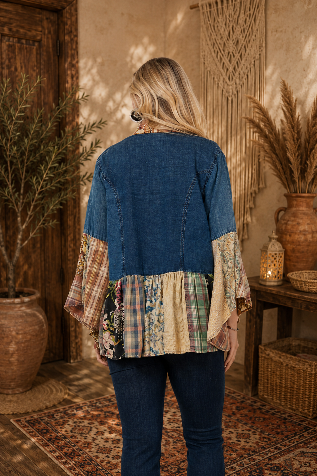 Wild Heart Patchwork Kimono Top