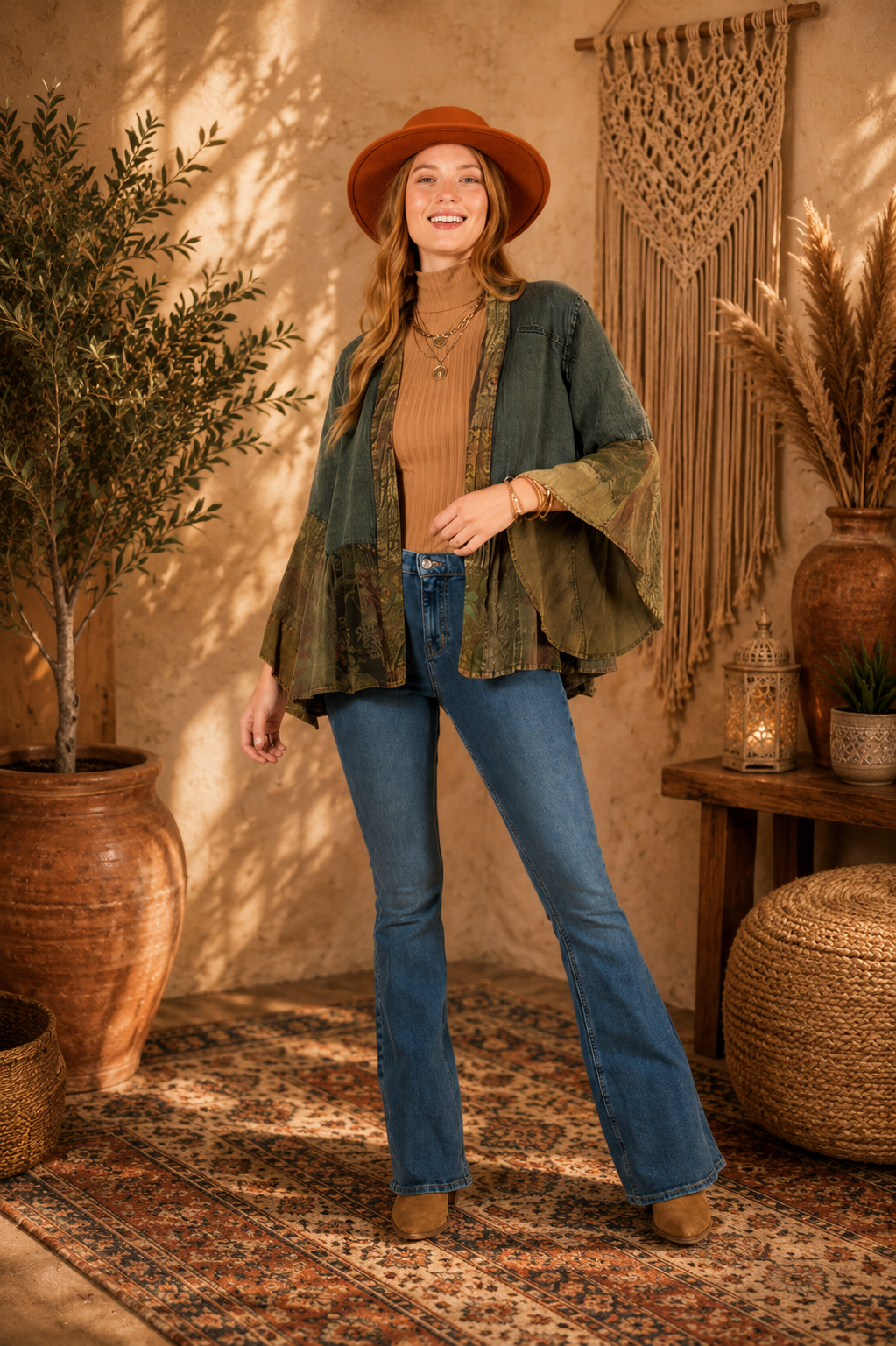 Wild Heart Patchwork Kimono Top