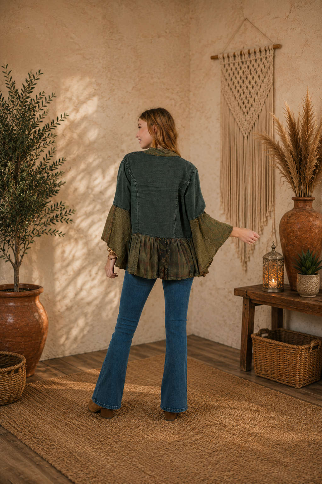 Wild Heart Patchwork Kimono Top
