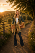 Wild Heart Embroidered Denim Shrug