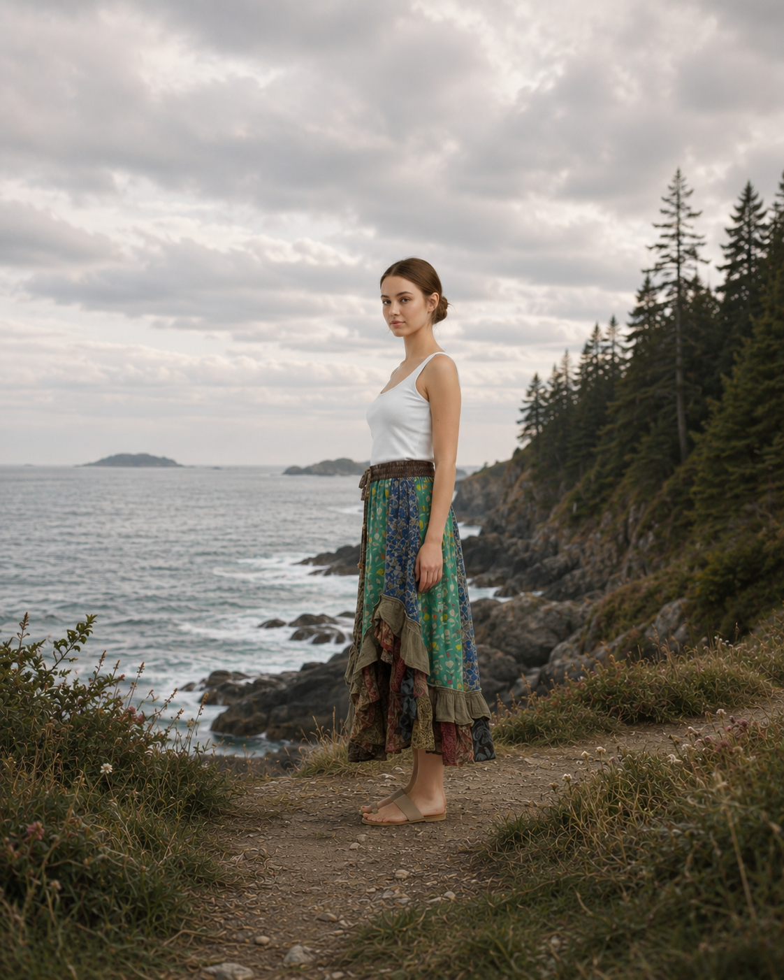 Moonflower Patchwork Skirt