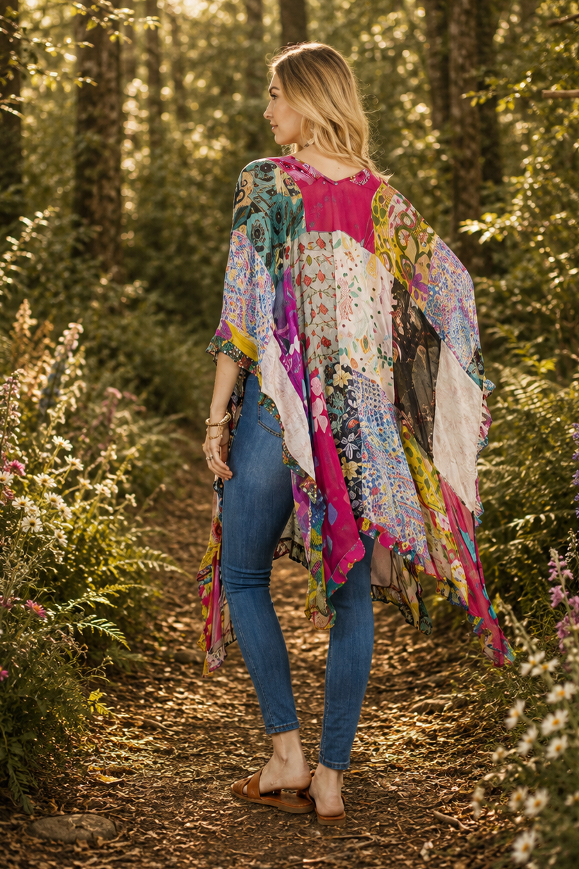 Wildflower Mosaic Poncho