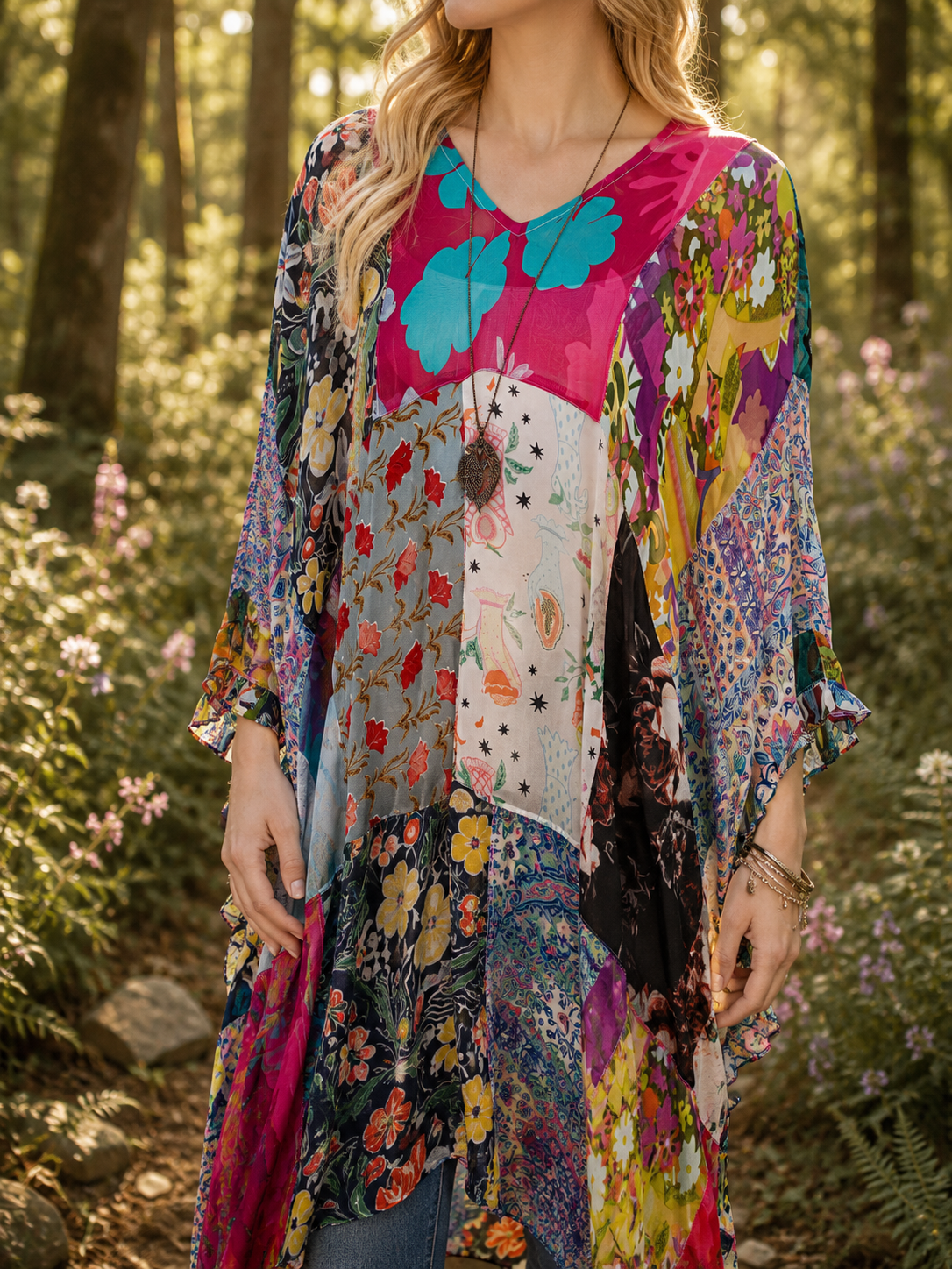 Wildflower Mosaic Poncho