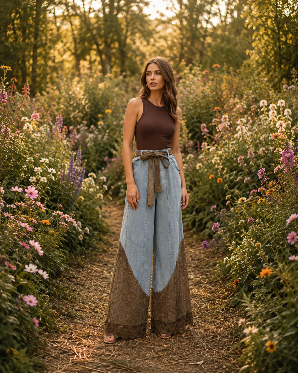 Prairie Moon Lace Flare Pant