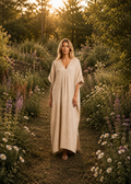 Tuscan Breeze Linen Kaftan