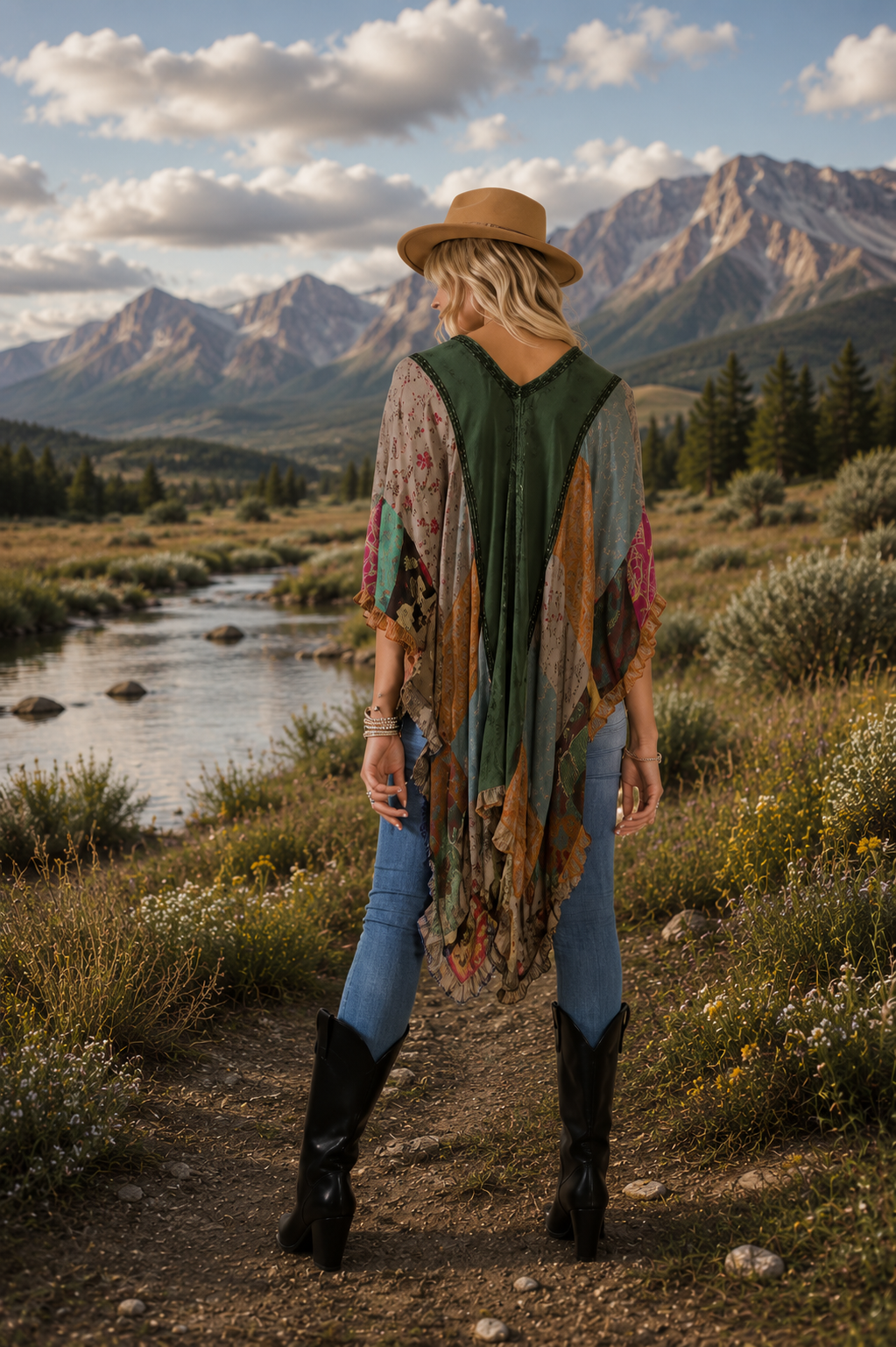 Wanderlust Patchwork Poncho