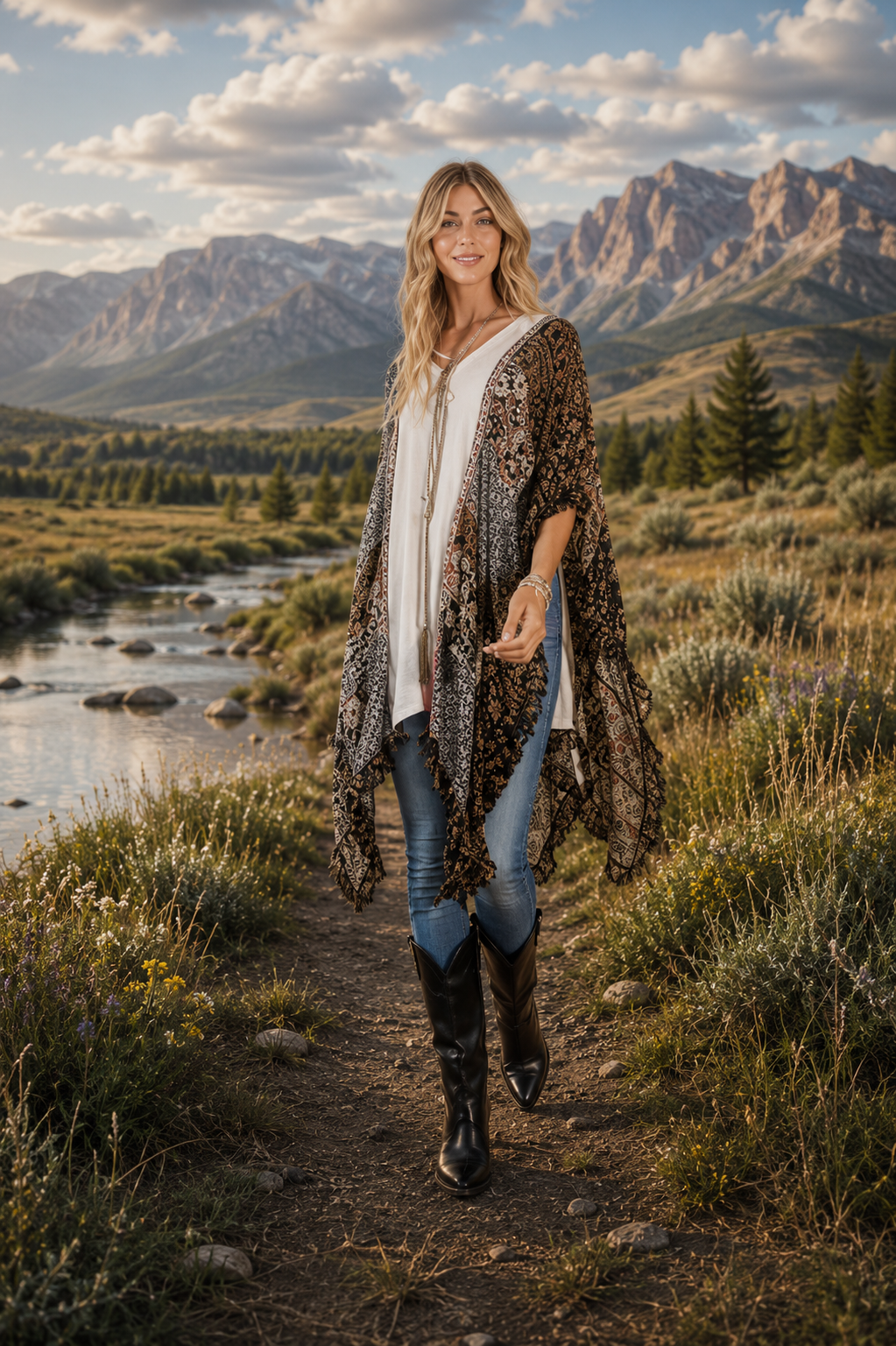 Wanderlust Patchwork Poncho