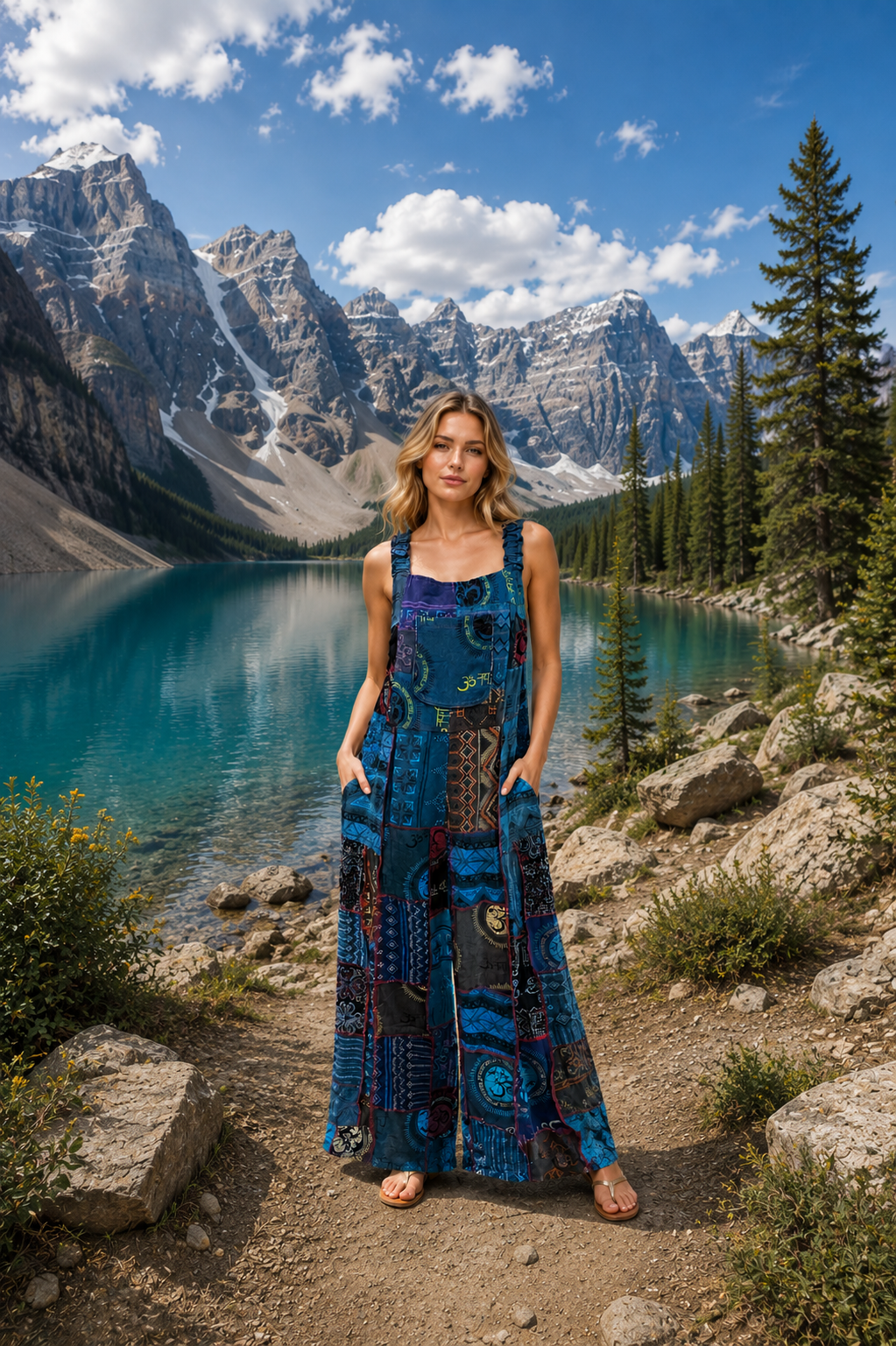 Wanderer's Batik Overalls