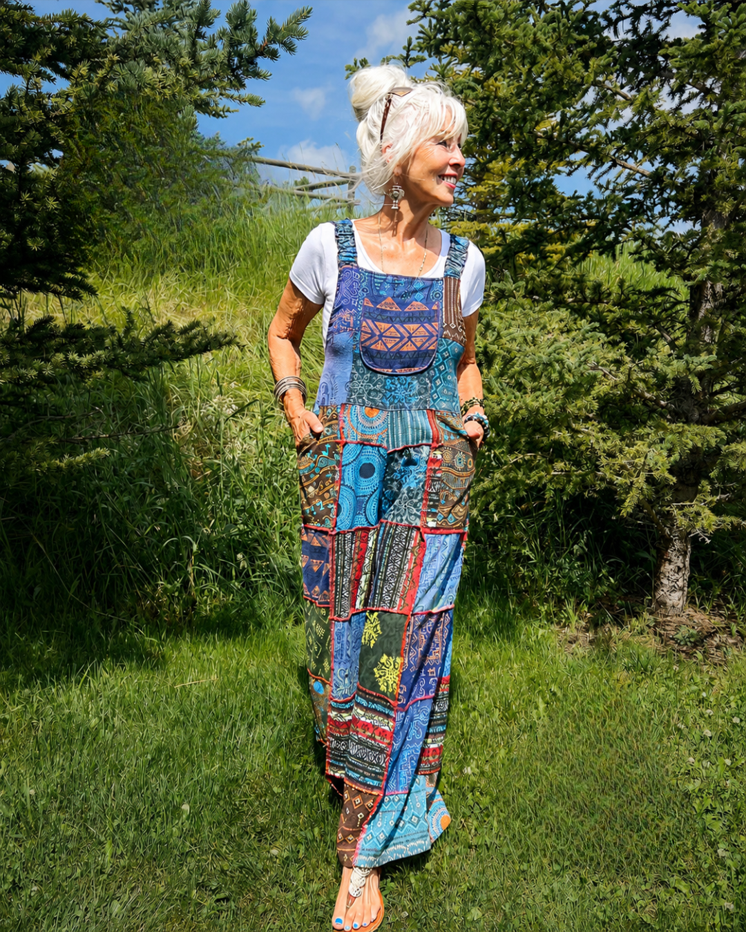 Wanderer's Batik Overalls