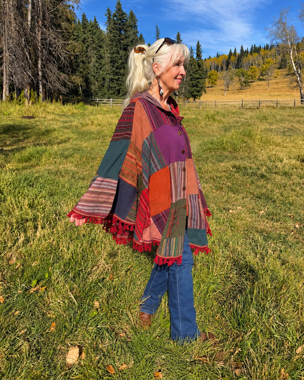 Wild Boho Cotton Gypsy Poncho