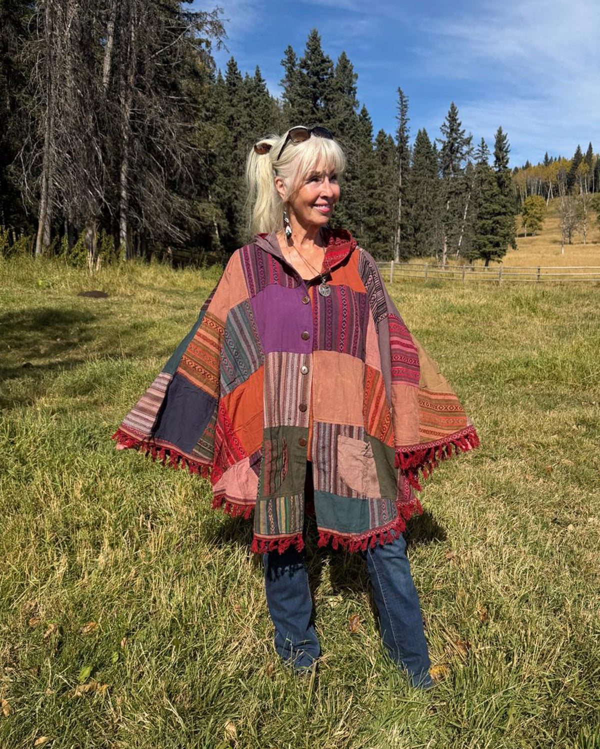 Wild Boho Cotton Gypsy Poncho